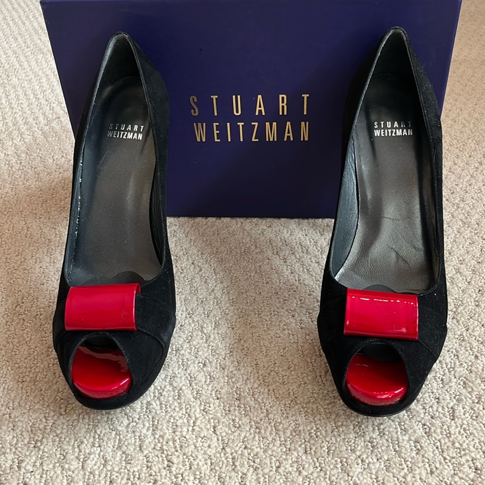 Stuart Weitzman Puente Black Suede